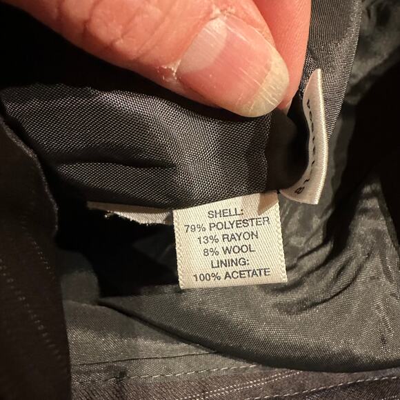 Ann Taylor Factory Pinstriped pants 4 Wide Leg Lined Office Work Professional - Picture 9 of 10